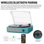 Bluetooth Vintage Gramophone Player with Built-In Speakers