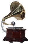 Vintage Fully Functional Antique Gramophone Record Player