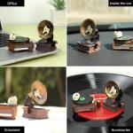 Cat Vinyl Record Player Figurine for Home Decor