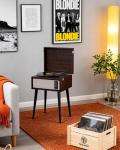 Vintage Vinyl Record Player with Detachable Legs
