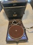 Antique HMV Portable Gramophone Phonograph - Plays Great