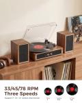 Retro Bluetooth Record Player with Dual Speakers
