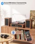 Retro Bluetooth Record Player with Dual Speakers