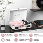 Vintage Bluetooth Suitcase Turntable with Speakers