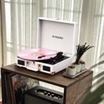 Vintage Bluetooth Suitcase Turntable with Speakers