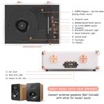 Vintage Bluetooth Suitcase Turntable with Speakers