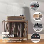 Cyan Vintage Vinyl Record Player with Speakers