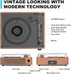 Retro Vinyl Record Player with Bluetooth and Speakers