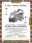 1899 Gramophone Talking Machine Metal Sign - 10x14