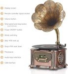 Vintage Mini Bluetooth Record Player with USB Ports