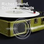 Retro Bluetooth Suitcase Record Player with Speakers