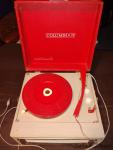 1956 Columbia Vintage Portable Record Player - Red