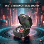 Portable Vintage Record Player with Bluetooth Speaker