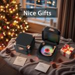 Portable Vintage Record Player with Bluetooth Speaker