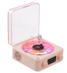 Pink Mini Bluetooth Vinyl Record Player Speaker