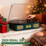 Vintage 3-Speed Green Vinyl Record Player