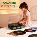 Vintage 3-Speed Green Vinyl Record Player