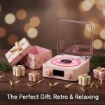 Pink Mini Bluetooth Vinyl Record Player Speaker