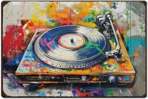 Retro Cat Tin Sign for Home Décor