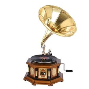Vintage-Style Replica Gramophone Vinyl Player