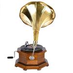 Vintage-Style Replica Gramophone Vinyl Player
