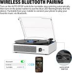 Vintage Bluetooth Belt-Driven Turntable with Speakers