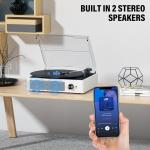 Vintage Bluetooth Belt-Driven Turntable with Speakers