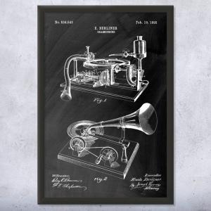 Vintage Gramophone Patent Art for Any Space