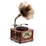 Wooden Bluetooth Gramophone Turntable Stereo System