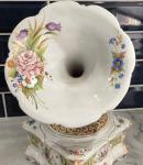 Floral Porcelain Decorative Gramophone 13” x 6”