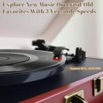 Brown Vintage Suitcase Bluetooth Record Player