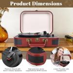 Brown Vintage Suitcase Bluetooth Record Player