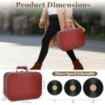 Brown Vintage Suitcase Bluetooth Record Player