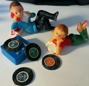 Vintage '60s Teen Cake Toppers with Record Player