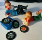 Vintage '60s Teen Cake Toppers with Record Player