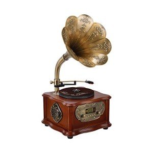 Wooden Bluetooth Gramophone Vinyl Record Player System