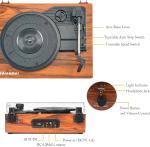 Vintage Wireless Vinyl Player with Built-in Speakers