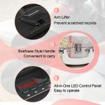 Pink Floral Vinyl Record Player with Bluetooth and USB