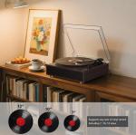 Vintage-Inspired Bluetooth Vinyl Record Player with Speakers