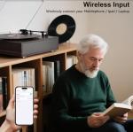 Vintage-Inspired Bluetooth Vinyl Record Player with Speakers