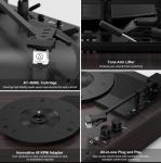 Vintage-Inspired Bluetooth Vinyl Record Player with Speakers