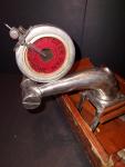 Antique Portable Peter Pan Gramophone In Leather Case - RUNS!