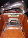 Antique Portable Peter Pan Gramophone In Leather Case - RUNS!