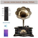 Artisam Retro Gramophone with Bluetooth & FM Radio