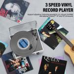 Record Player with Speakers Vintage Belt-Driven Turntable Bluetooth 3 Speed 3...