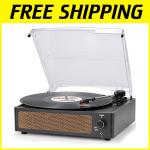 All-in-One Vinyl Record Player with Built-in Speakers