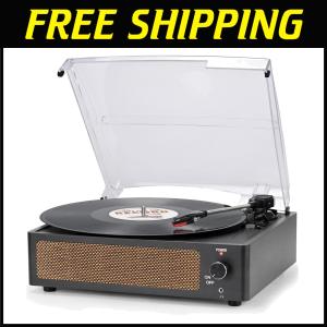 Classic Vinyl Record Player - Turntable with 3-Speed Support