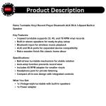 Vintage Bluetooth Vinyl Record Player with Speakers