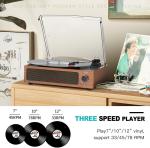 Vintage Bluetooth Vinyl Record Player with Speakers