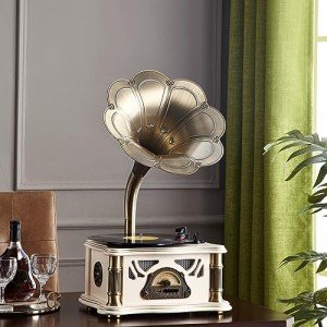 Vintage Bluetooth Gramophone Player for Vinyl Records